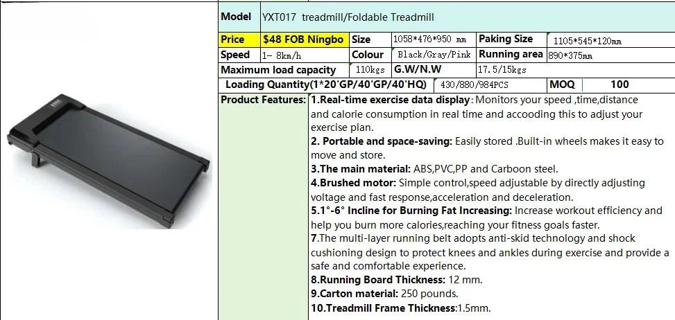 Passadeira Dobrável Elétrica para Caminhada, para debaixo da secretária, com Display LED e Controlo por App, Mini Máquina Portátil de Caminhada para Casa e Escritório