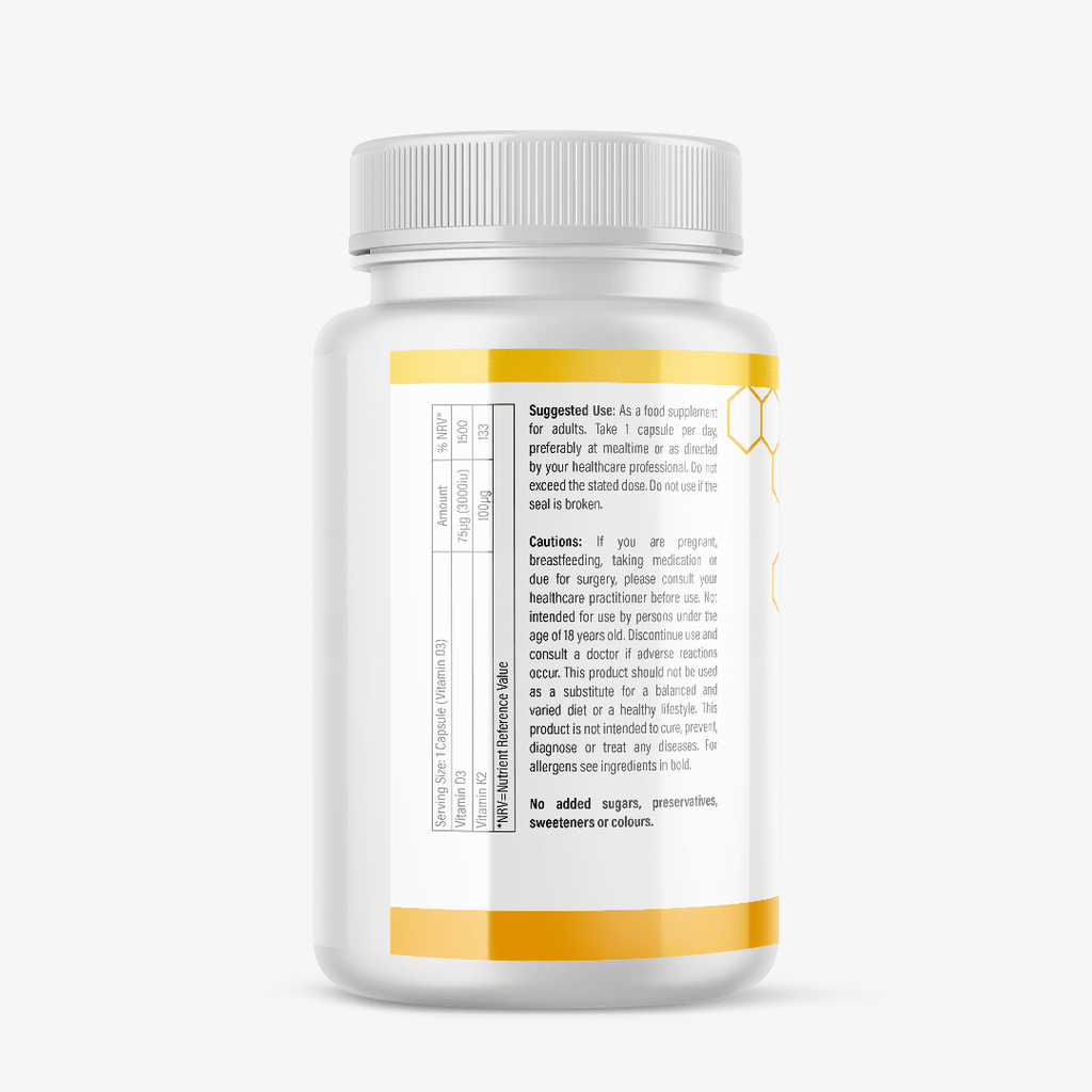 Vitamin D3 3000 IU + K2 MK-7 Supplement - Trendpoint